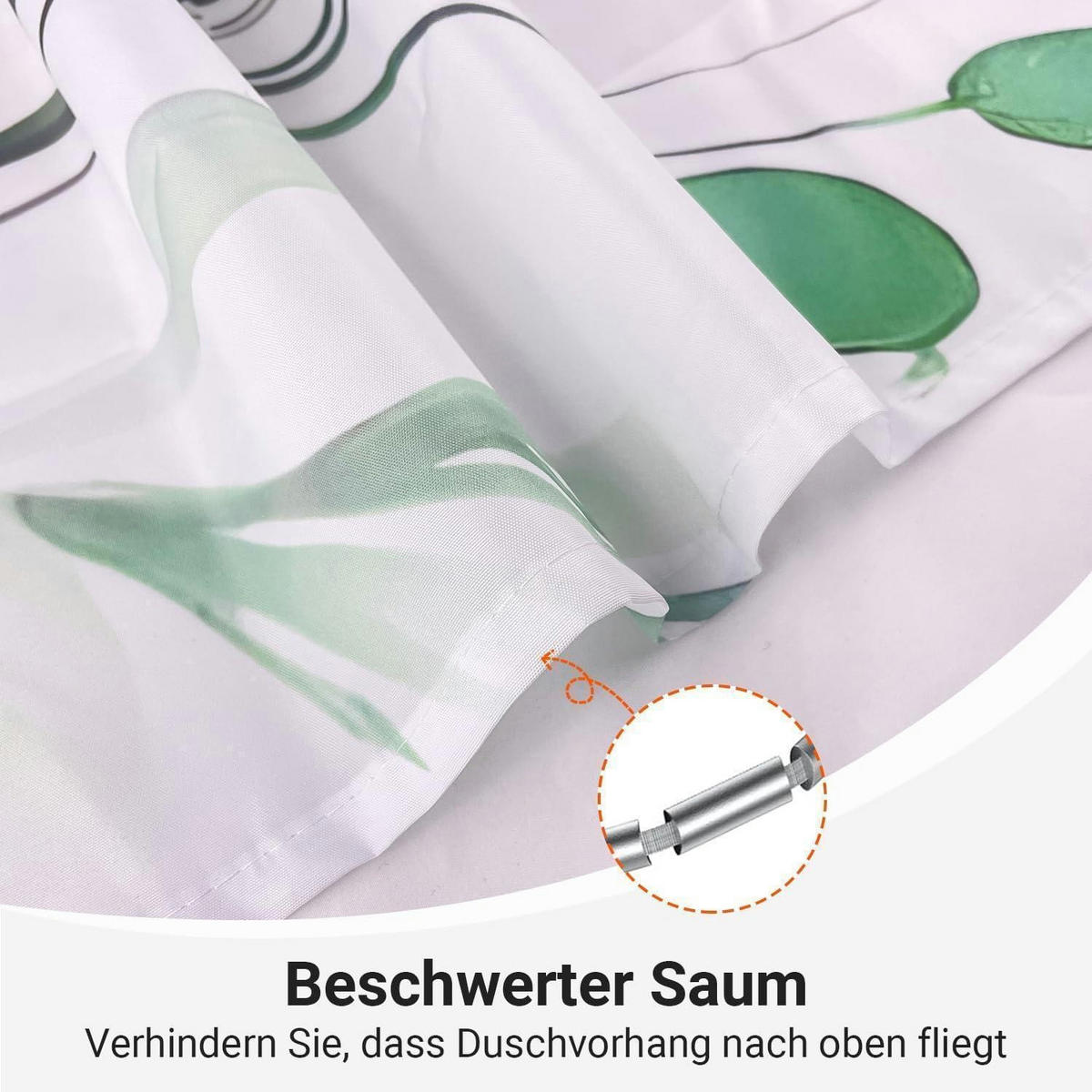 DUSCHVORHANG Blumen Zeichnen 180 x 170 cm - Multicolor, Textil (180/170cm)
