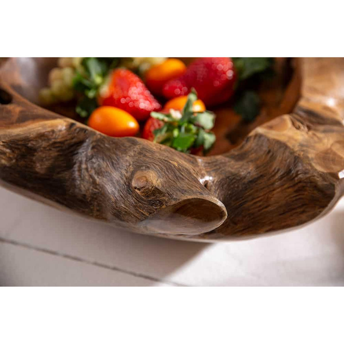 SCHALE NATURE ROOT Teakholz Wurzelholz Teakholzfarben 40 cm - Braun, Holz (40/12/40cm) - riess-ambiente