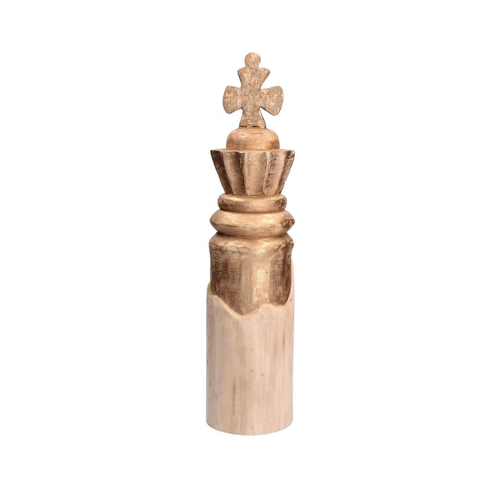 DEKORATIVE FIGUR Beige 12/12/48 cm H237100003 - Beige, Holz (12/48/12cm) - Rituali Domestici 
