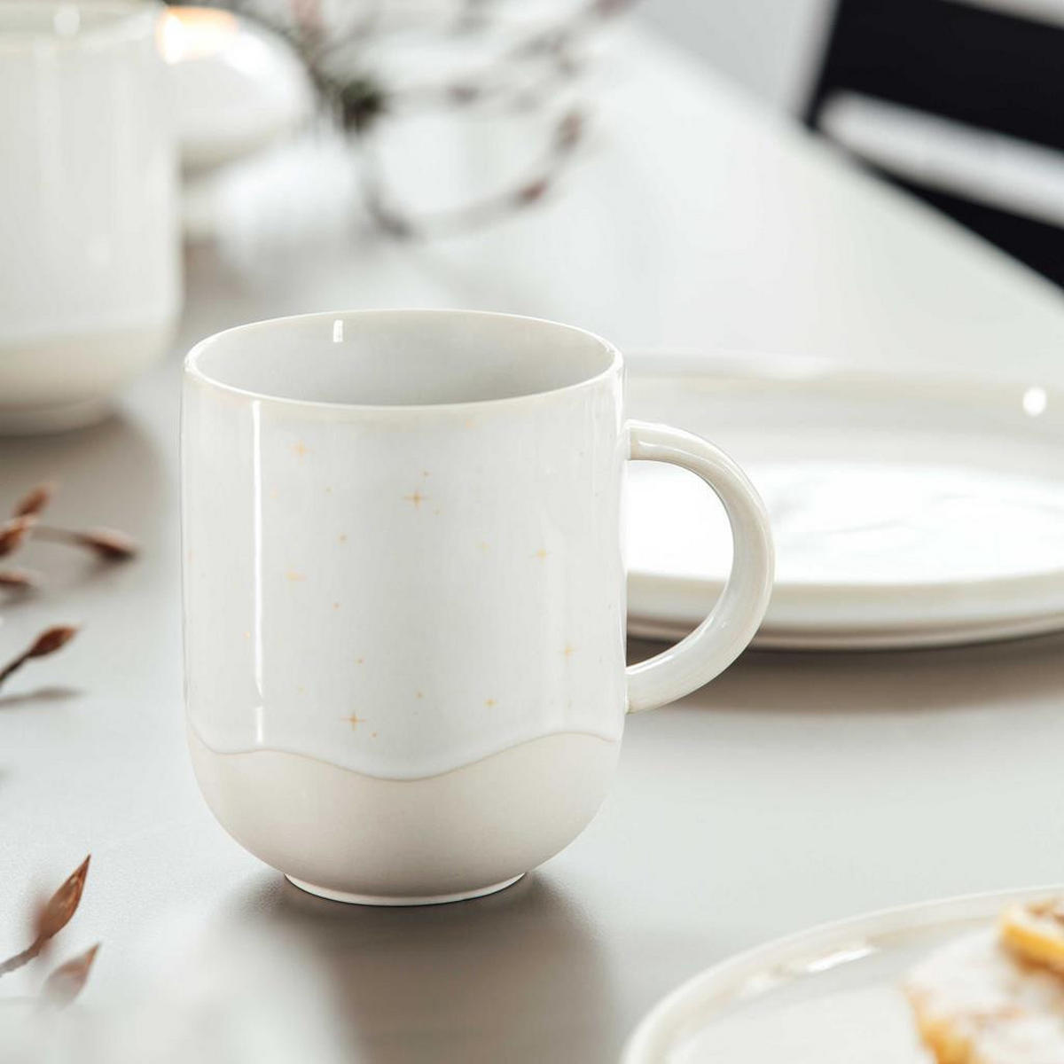 HENKELBECHER Winter Glow beige 360 ml - Beige, Keramik (0.36L) - like.Villeroy & Boch