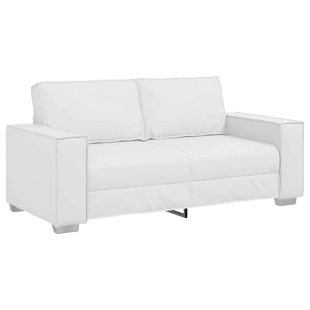 ZWEISITZER-SOFA Weiss 180 Cm Kunstleder - Weiß, Leder (78/84/180cm) - vidaXL