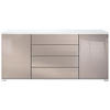 SIDEBOARD Faro Sandgrau Hochglanz - Sandfarben, Holzwerkstoff (166.5/75.5/35cm) - Vladon