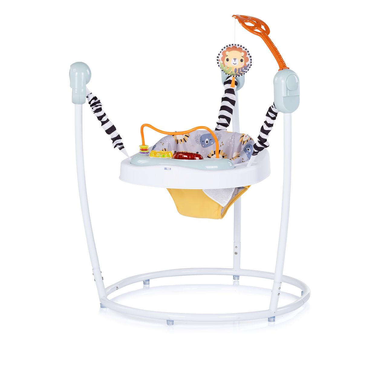 HOPSER Jumpy Joy Musik Licht blau Tiere Hängespielzeug Motorikspielzeug - Blau, Metall (66/71/71cm) - Chipolino
