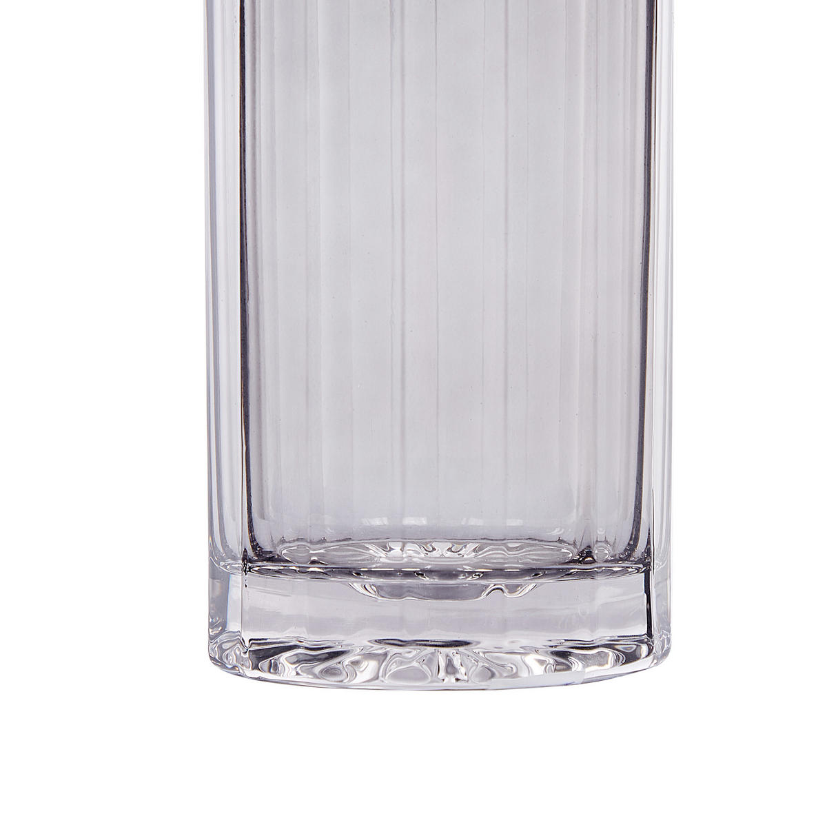 BLUMENVASE Glas grau Perdiki - Grau, Glas (30cm) - Beliani