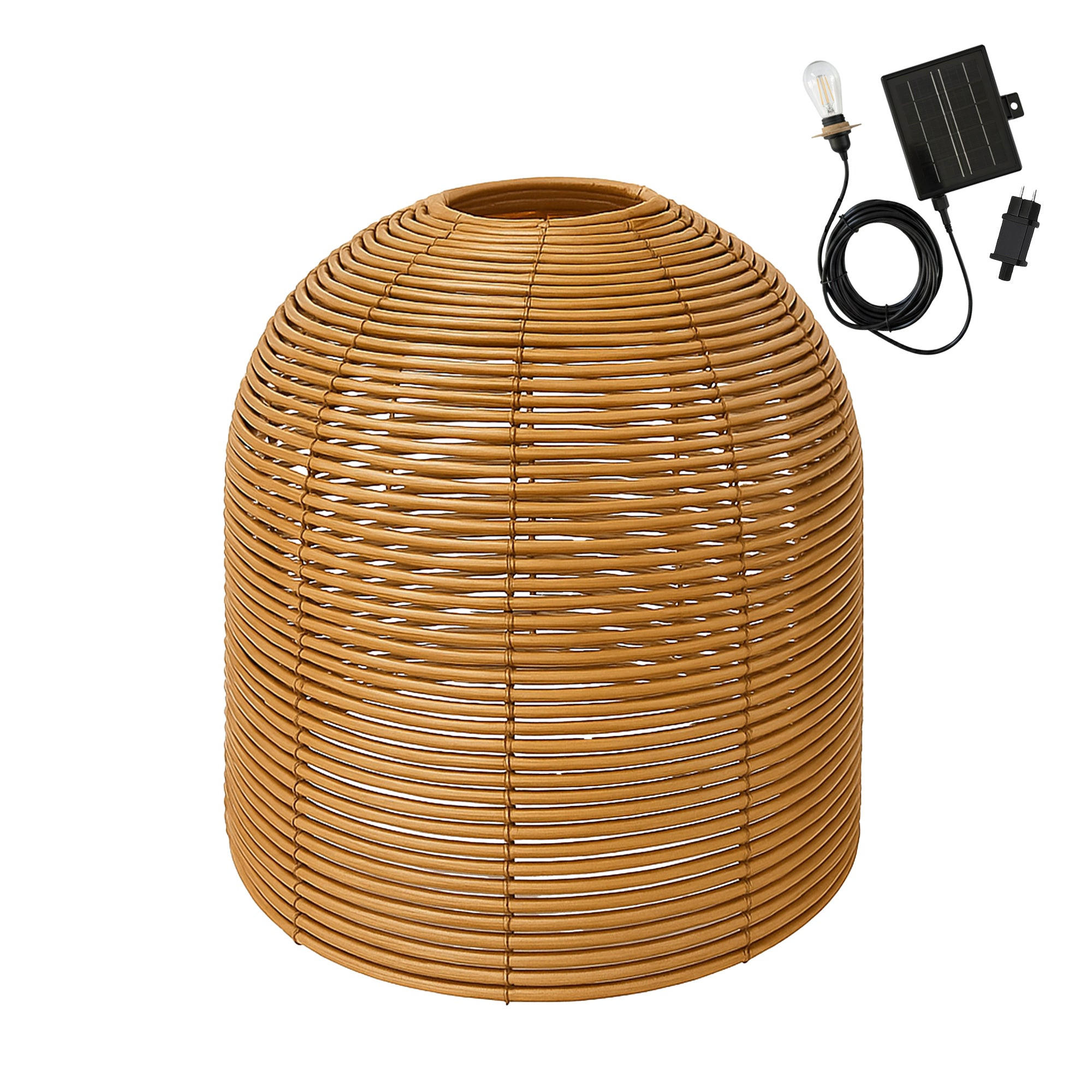 HANG BOHEME Solar-Pendelleuchte, 31 cm hoch, 5 m - Beige, Kunststoff (30/30/31cm) - Lumisky