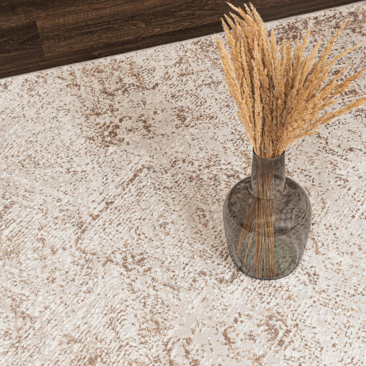 TEPPICH Beige Creme abstrakt - 120 x 170 cm - Ecru/Beige, Textil (120/170cm) - Mazovia