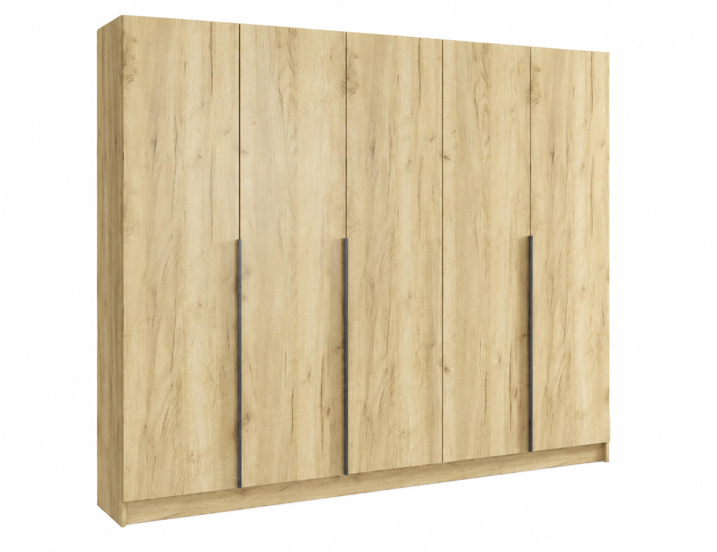 KLEIDERSCHRANK Riva 250 - Craft Gold - - Goldfarben, Holzwerkstoff (250/245/42cm)