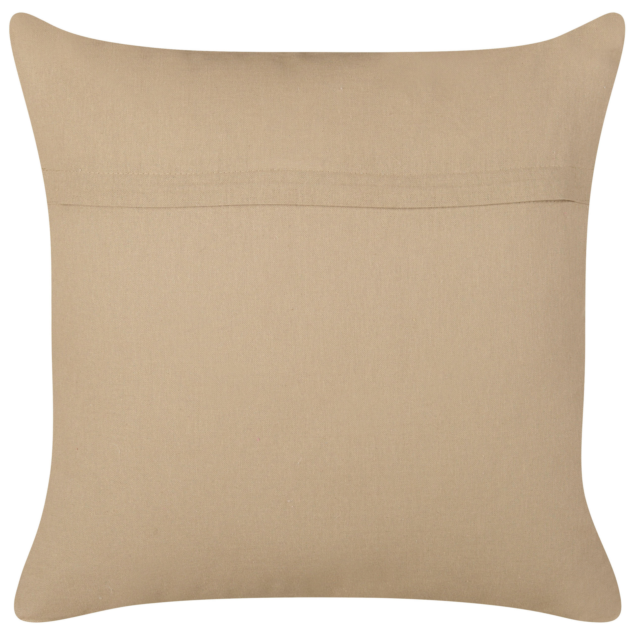 DEKOKISSEN Beige 45/45 cm Desalix - Beige/Schwarz, Naturmaterialen (45/45/10cm) - Beliani