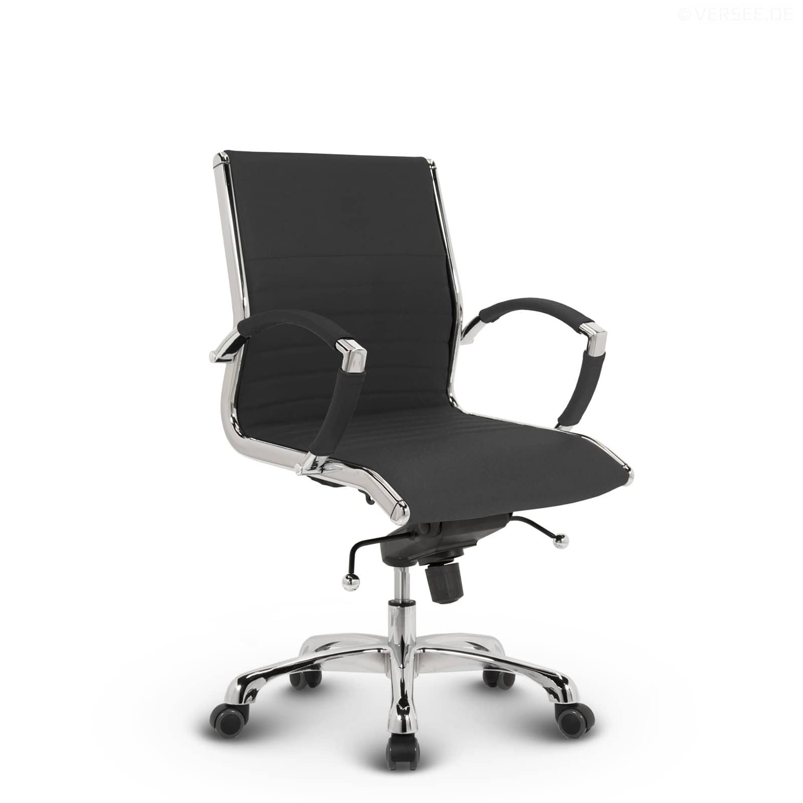 DREHSTUHL Montreal Stoff Anthrazit – ergonomisch, 150 kg belastbar, Sitzhöhe 46-54cm - Anthrazit, Textil/Metall (60/97/60cm) - Versee