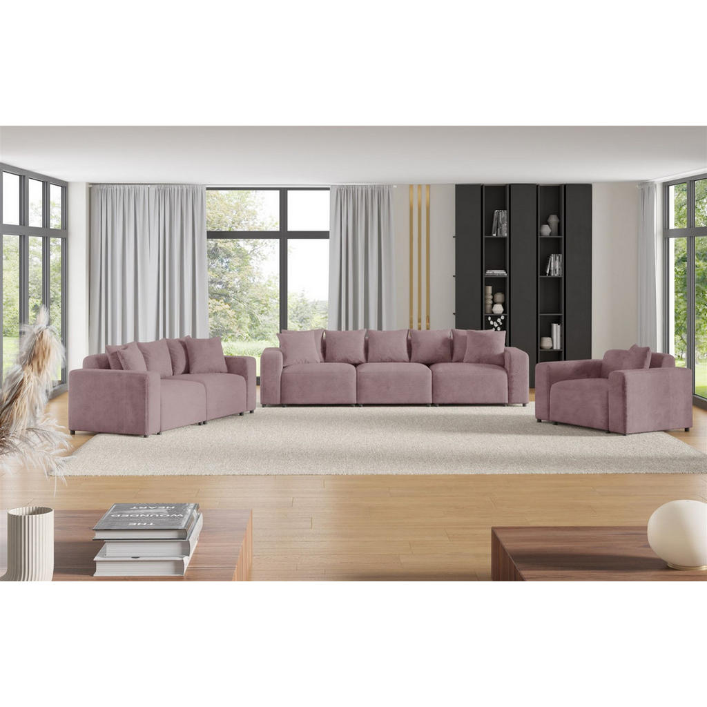 Thumbnail - Fun Möbel Sofa, Altrosa, Textil, 236x75x98 cm, Wohnzimmer, Sofas & Couches, Sofas, 2-Sitzer Sofas