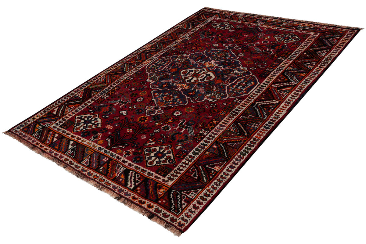 ORIENTTEPPICH handgeknüpft Gashgai Rot 161/110 cm Schurwolle - Rot, Textil (110/161cm) - Looma