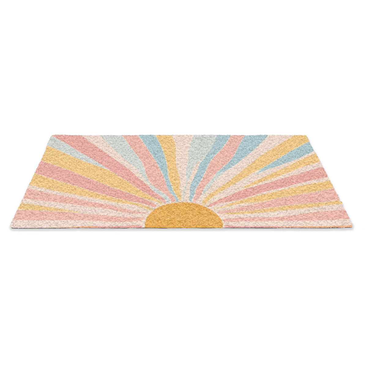 ROHOŽKA Ilustrácie - Slnko - Pastelové farby 90x60 cm - svetloružová, plast (90/0.4cm) - MuchoWow