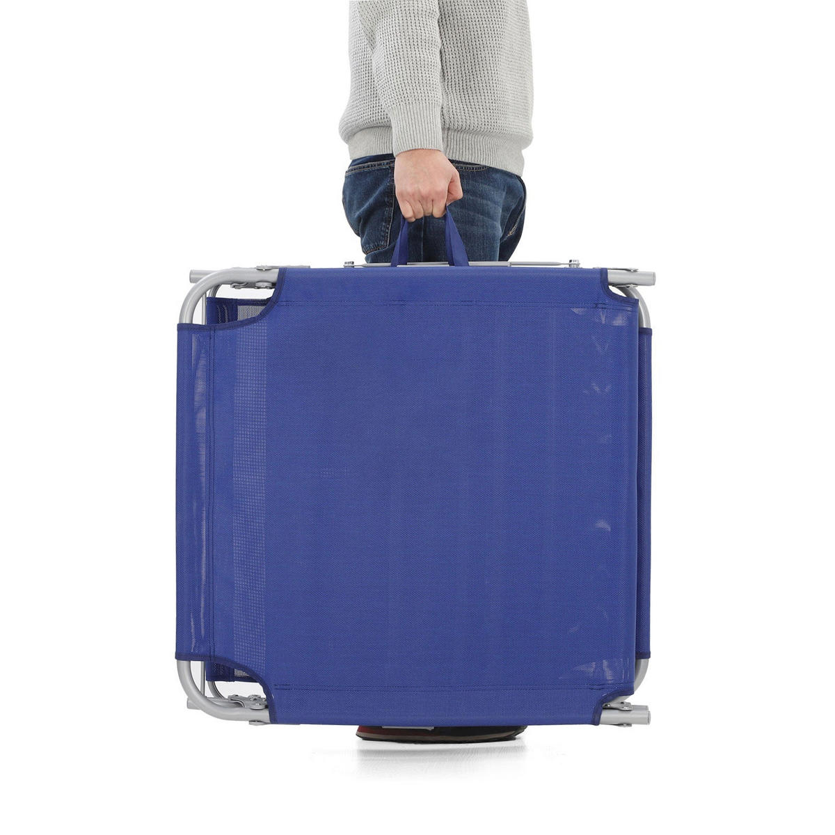 SONNENLIEGE GARTENLIEGE - Blau, Textil (200/38/71cm) - Hansiro