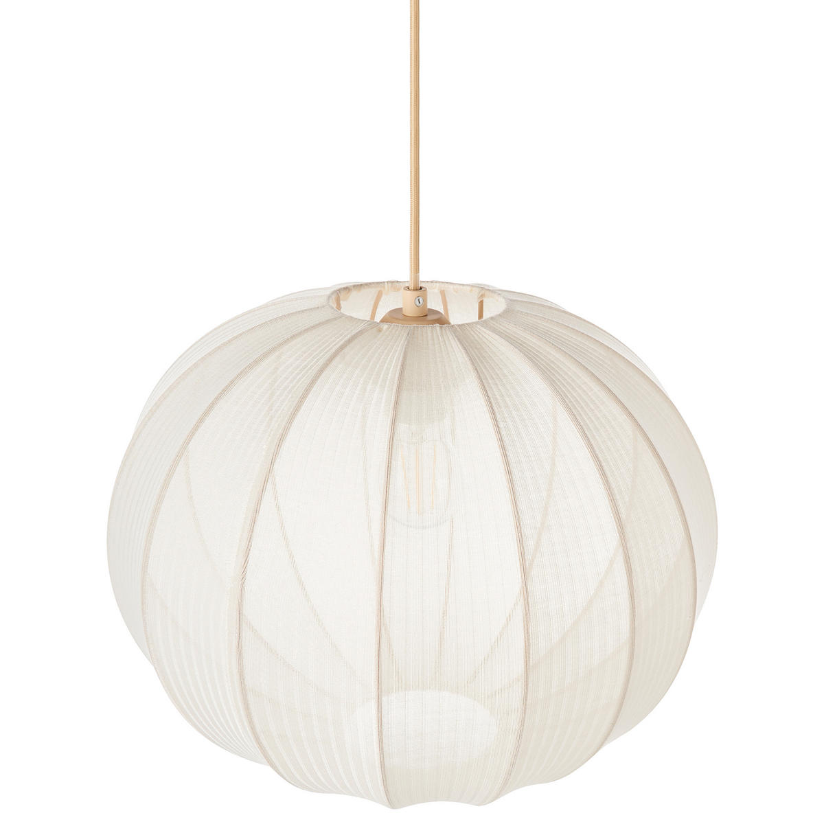 HÄNGELEUCHTE Weiß Marieta - Weiß, Textil (35/35/82cm) - Beliani