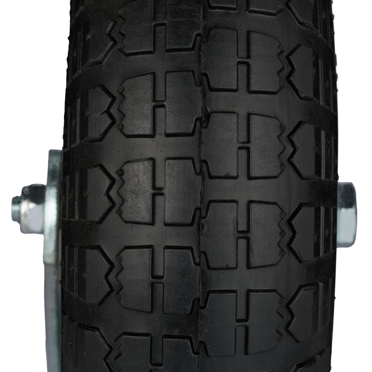 KOLEČKO černo-stříbrné nafukovací otočné s brzdou 120 kg - různobarevná, kov/plast (30/39/36cm) - Relaxdays