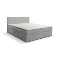 BOXBETT CALIDO mit zwei Bettkästen H2/H3 Matratze und Topper 160 x 200 cm - Grau, Holzwerkstoff (160/200cm) - VENASI MÖBEL