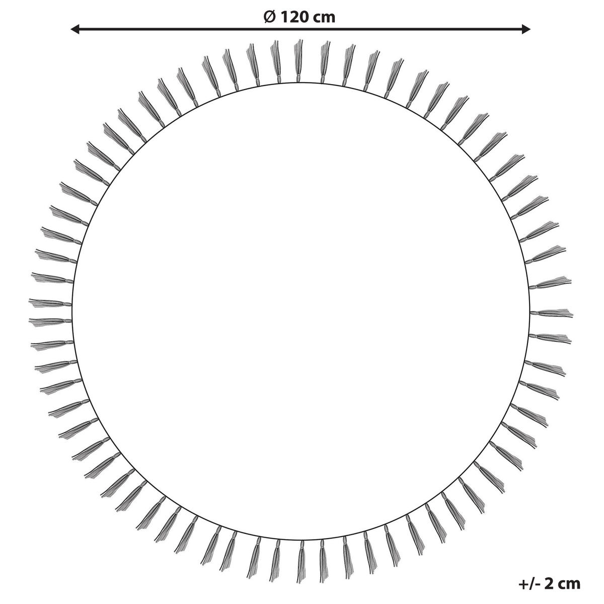 KOBEREC Bílý 120 cm Bavlna Mitsobi - bílá, textil (120/120cm) - Beliani