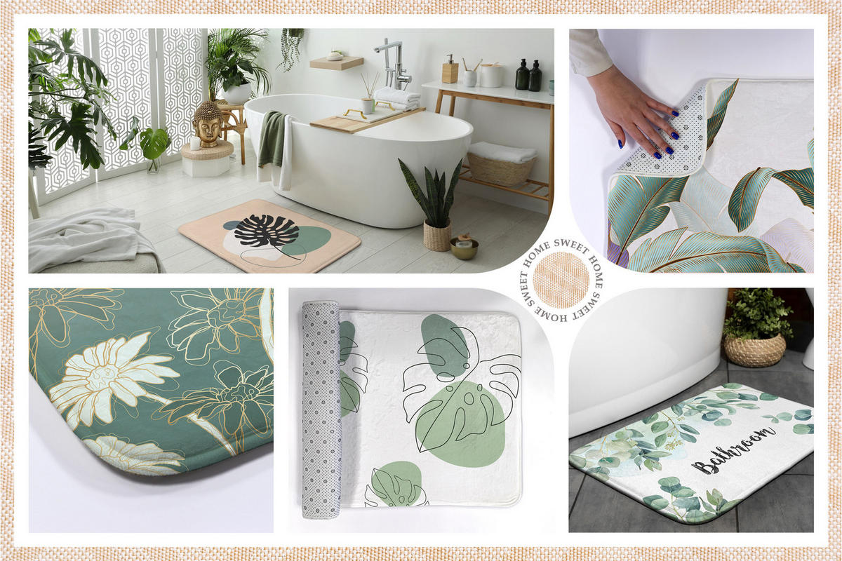 BADTEPPICH 90x60 cm Grauer Marmor - Goldfarben/Grau, Textil (90/60cm) - TULUP