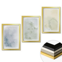 WANDBILDER 3er Set - 20x30 cm Goldrahmen - Pastellfarben auf Leinwand - Goldfarben, Kunststoff (20/30cm) - ArtPrintCave
