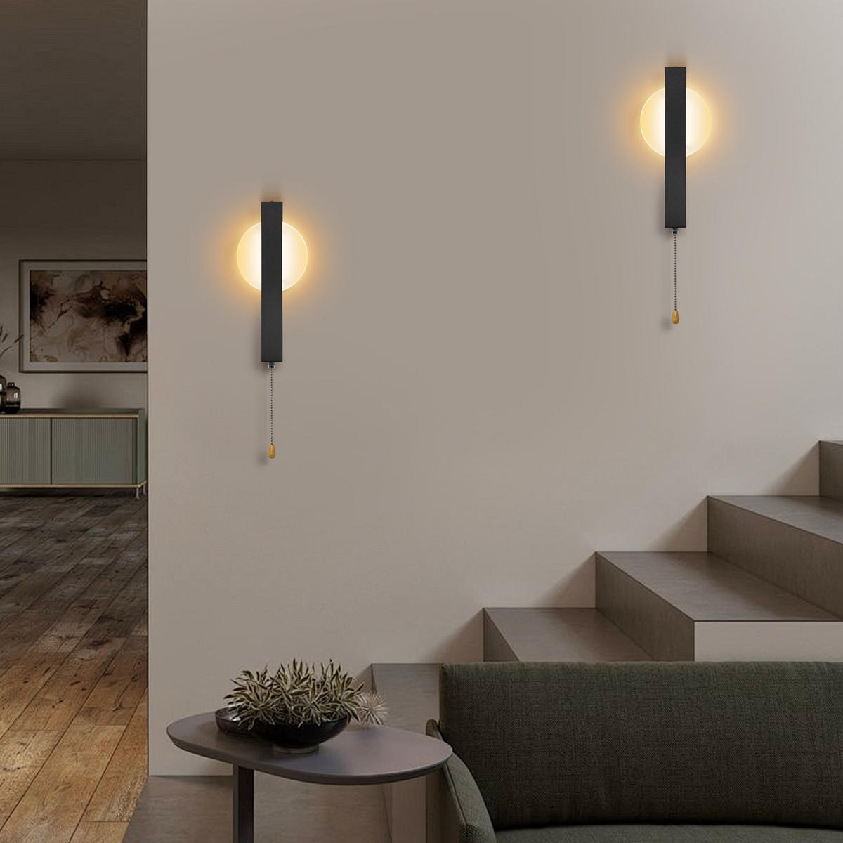 LED-WANDLEUCHTE Luminary 27.5/12/4.5 cm - Schwarz, Metall (12/4.5/27.5cm) - ZMH