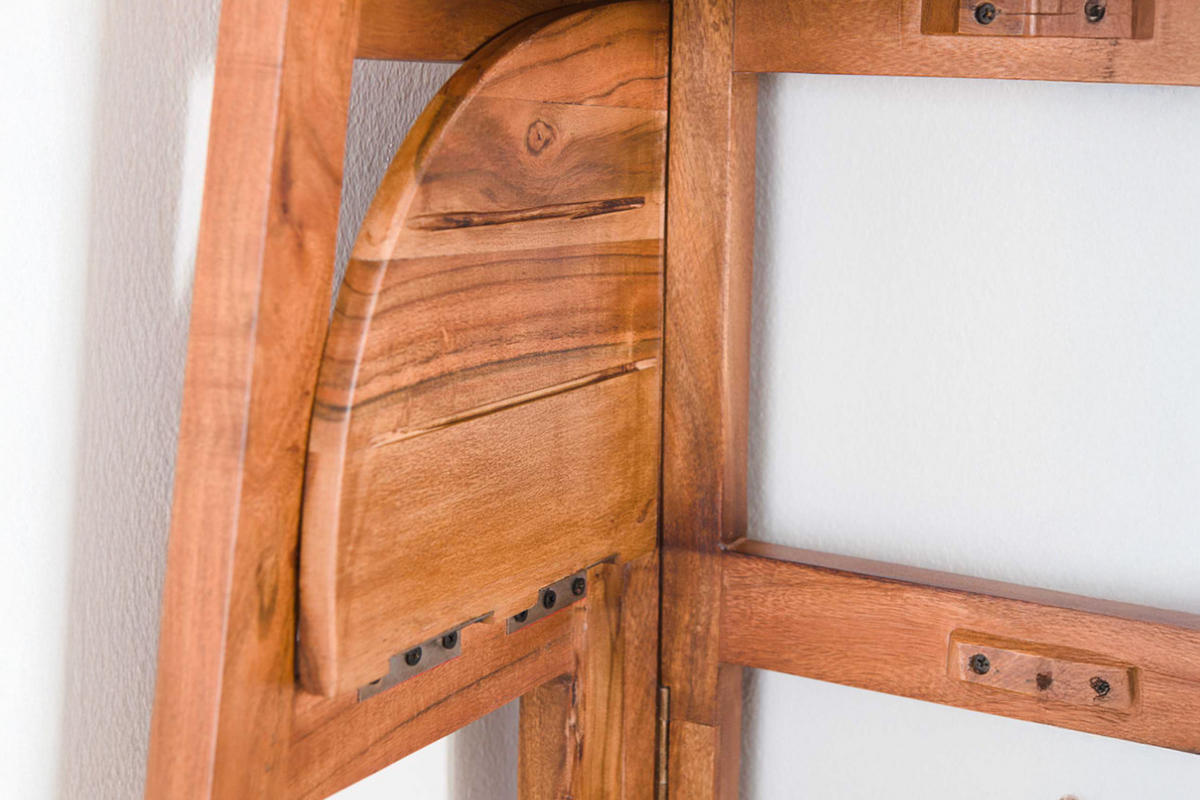 ECKREGAL TAVIRA Braun Akazie - Braun, Holz (64/148/44cm) - KAWOLA