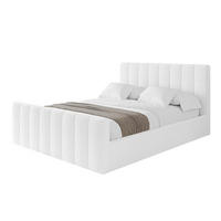 POLSTERBETT mit Bettkasten, Fußteil und Lattenrost, Boxbett mit Matratze H3/H4 - STERA-Z 140x200 Weiß - Weiß, Holzwerkstoff/Textil (140/200cm) - ALTDECOR