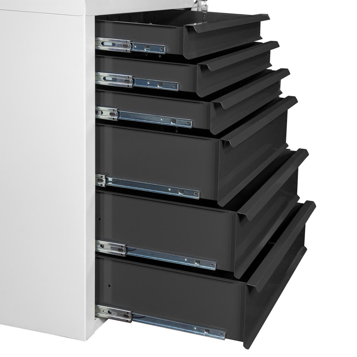 SCHUBLADENSCHRANK Kobra mit 6 Schubladen 75x70x43,5cm Lichtgrau/Anthrazitgrau - Anthrazit/Grau, Metall (70/75/44cm) - PROREGAL