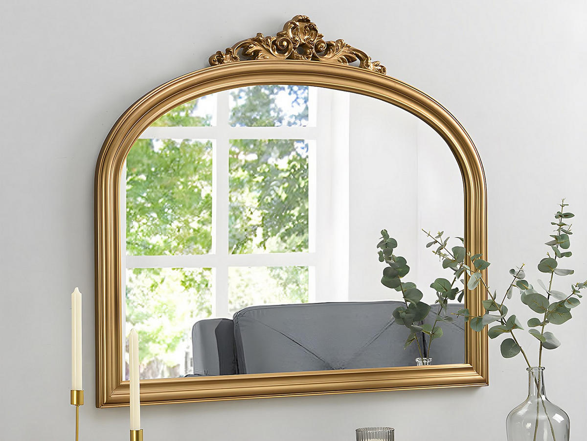 WANDSPIEGEL - 107 cm x 3 cm - Holz, Platte - Goldfarben - EYOB - Goldfarben, Holz (107/90/3cm) - Vente-Unique