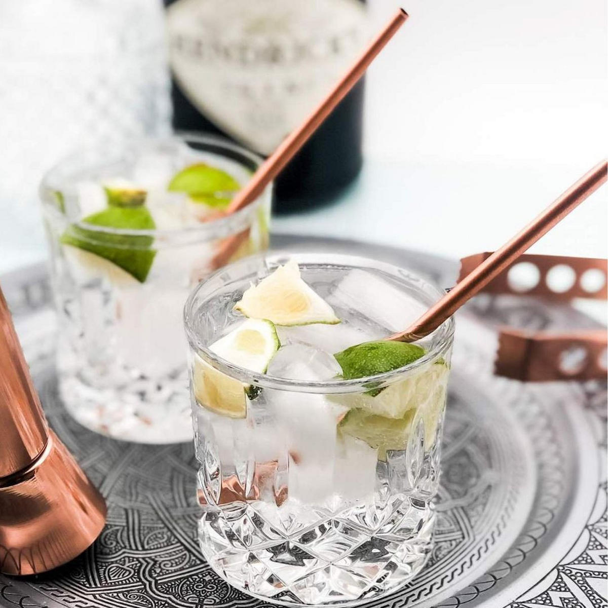 STROHHALM aus 100% reinem Kupfer, 2er Set - Handgefertigt - Kupferfarben, Paraffin (0.5/16.8/16.8cm) - Specter & Cup