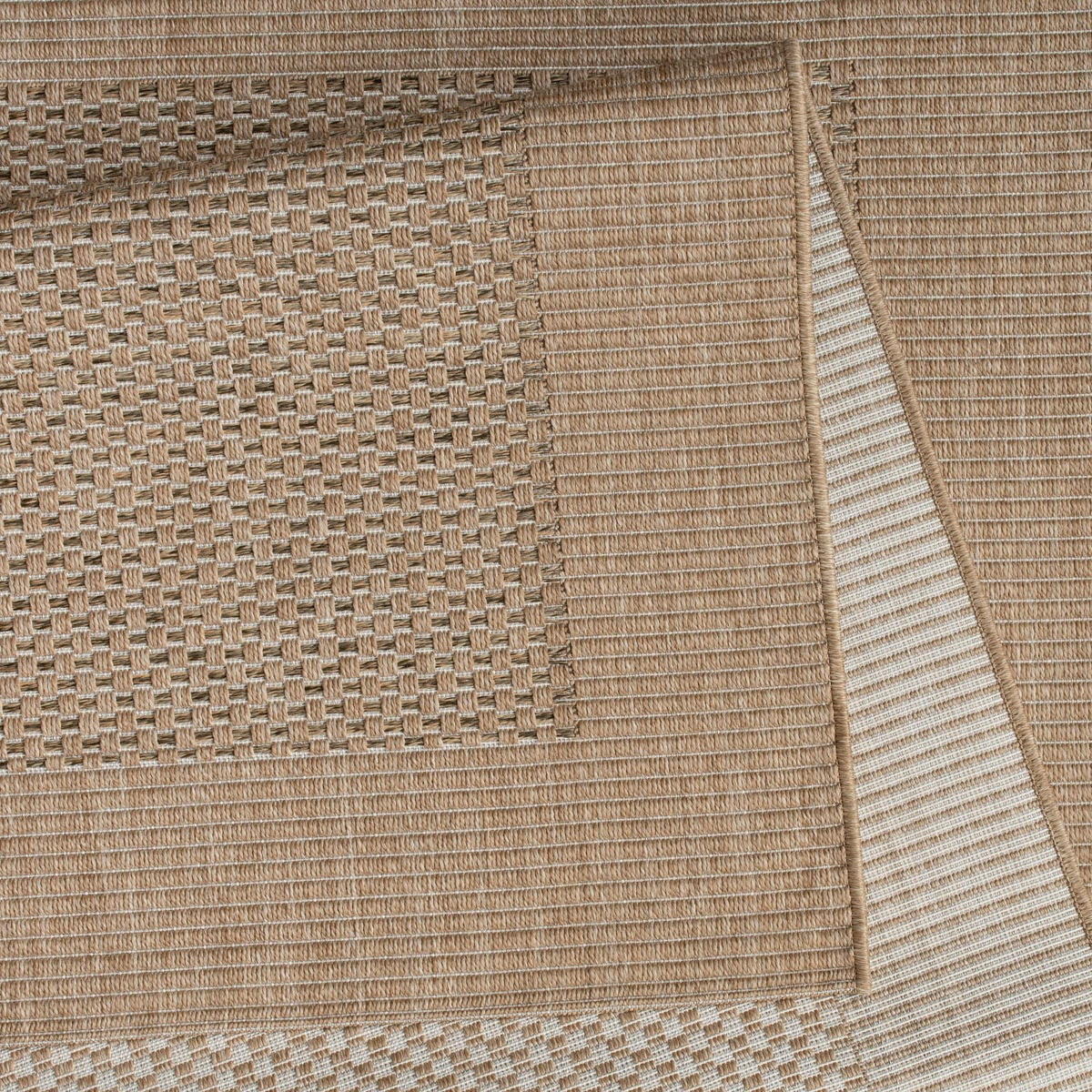 FLACHWEBTEPPICH, mit Bordüre, Beige, 160 x 230 cm - Beige, Textil (230/160cm) - KADIMA DESIGN