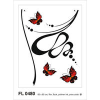 WANDTATTOO Schmetterlinge 65 x 85 cm - Schwarz, Papier (85/65/65cm) - Sanders & Sanders