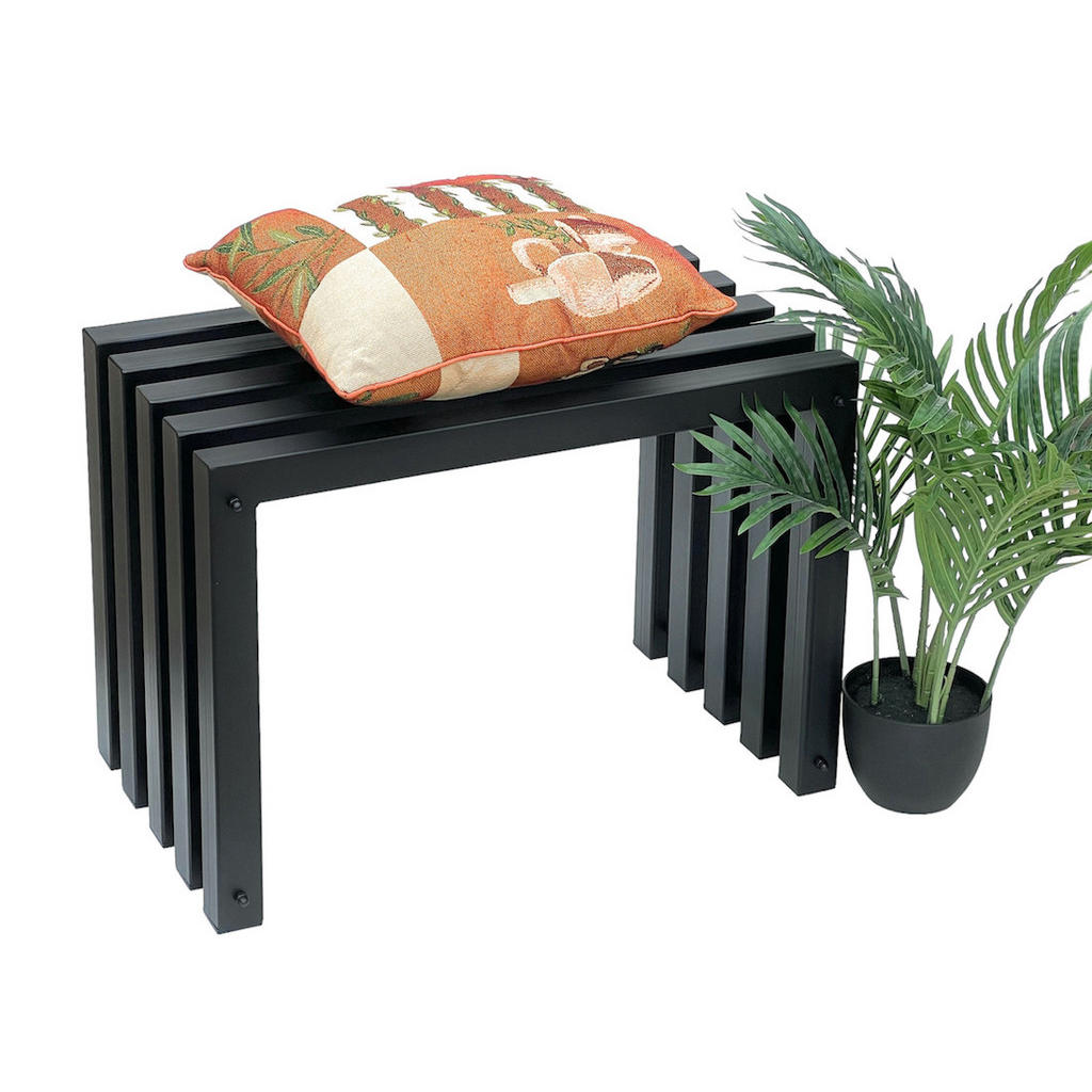 Thumbnail - DanDiBo Hocker, Schwarz, Metall, 60x43.5x37 cm, Gartenmöbel, Gartenbänke