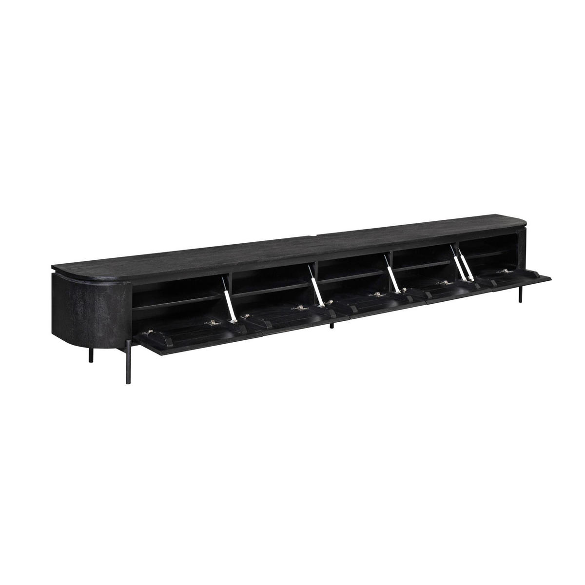 TV-MÖBEL Excellent Schwarz 35/280/30 cm - Schwarz, Holz (280/30/35cm) - Starfurn