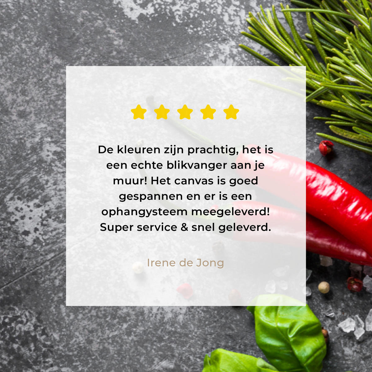 LEINWANDBILD Pfeffer - Kräuter - Gewürze - Beton Wohnzimmer 120x80 cm - Dunkelgrau, Textil (120/80cm) - MuchoWow