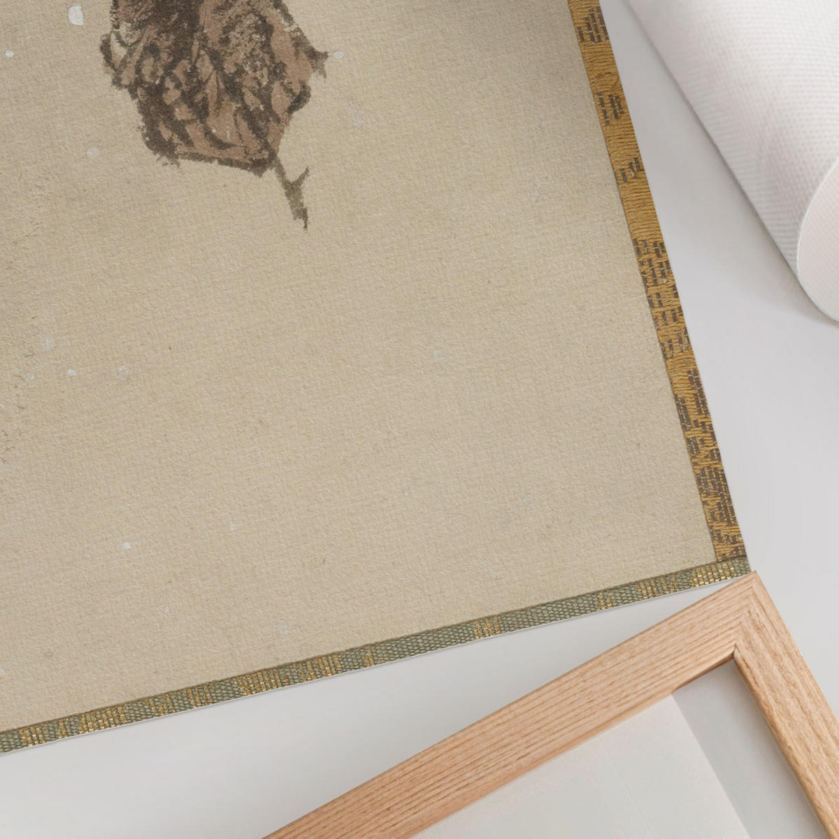 POSTER - 84x59 cm (A1) - Hokusai - Fischer im Schnee - Beige, Textil (84/59.4/0.1cm) - TULUP