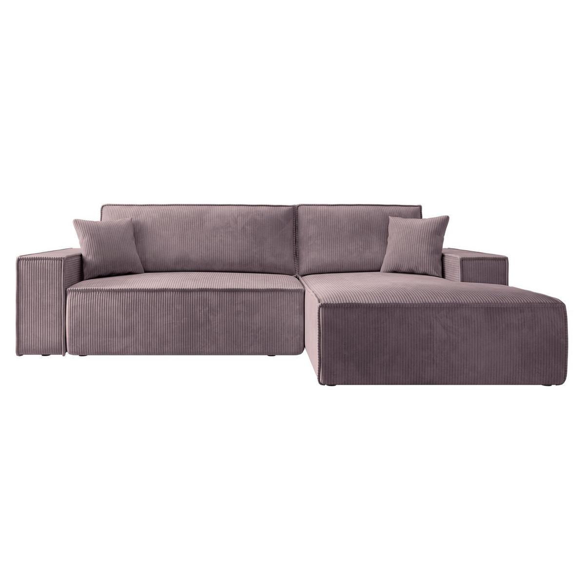 ECKSOFA Farese New Rosa mit Cordbezug, rechts - Pink/Schwarz, Kunststoff/Textil (167/267cm) - Selsey