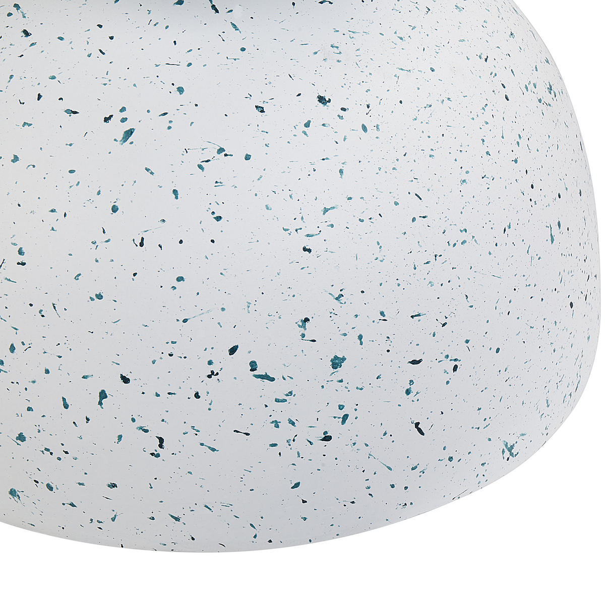 BEISTELLTISCH Beton weiß Terrazzo Optik rund 40 cm Caoria - Blau/Weiß, Stein (40/40/46cm) - Beliani