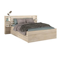 STAURAUMBETT Bett 140x200 cm mit 2 x Bettschubkasten und Ablage - Eichefarben, Holz/Holzwerkstoff (200/140cm) - Parisot Meuble