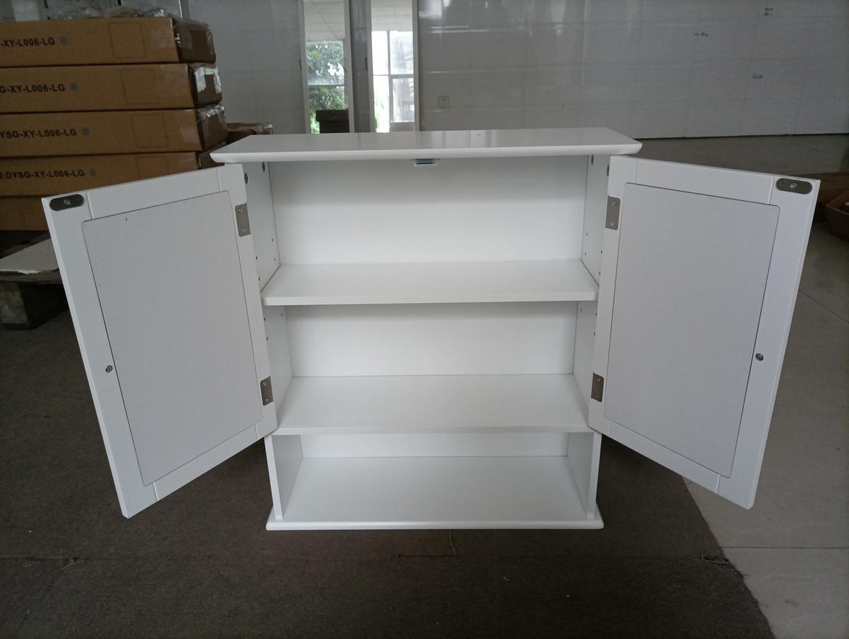 BADEZIMMERSPIEGELSCHRANK 50x20x60 cm Weiß aus Holzwerkstoff mit Spiegel - Weiß, Holzwerkstoff (50/60/20cm) - Modfu