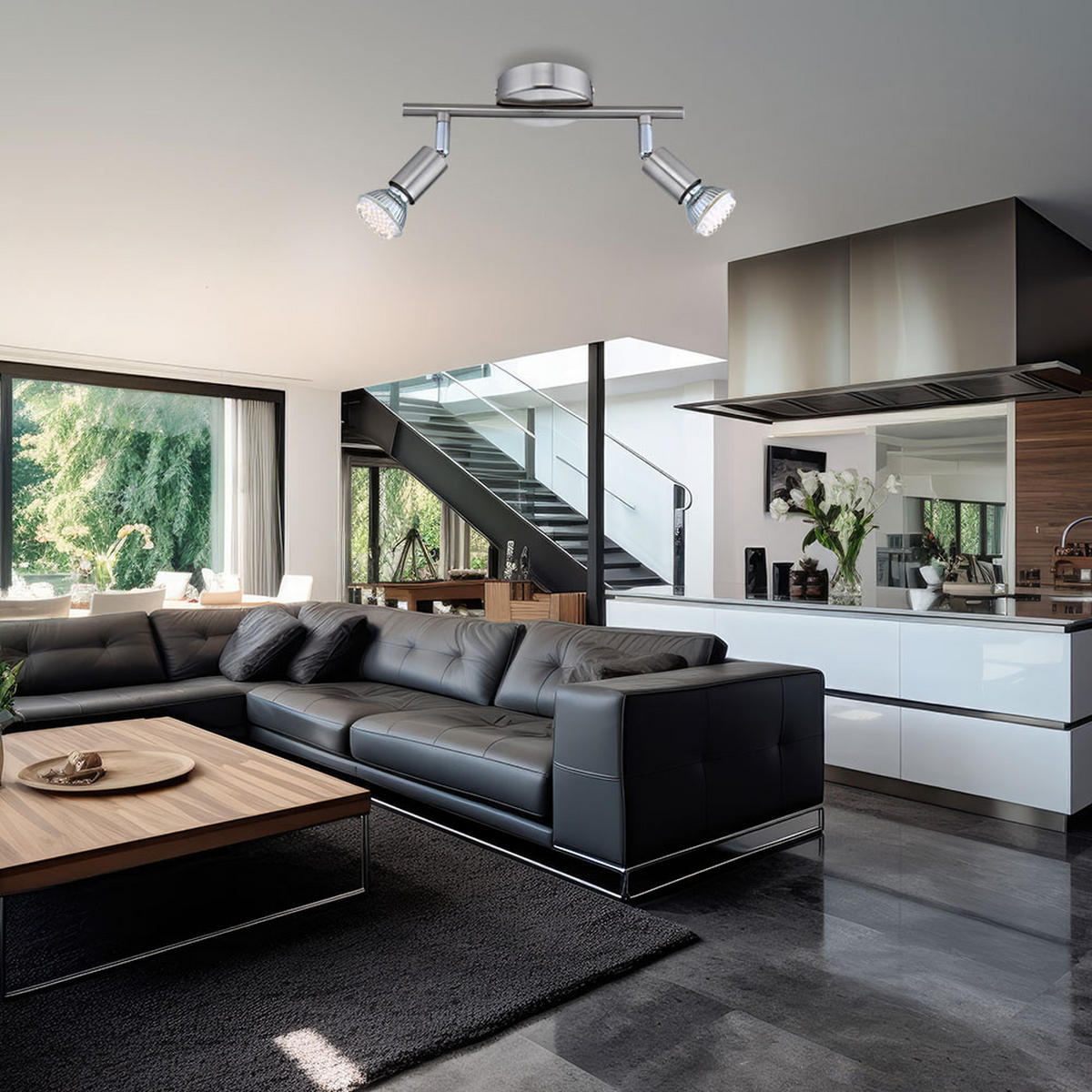 LED DECKENLEUCHTE Matrix Silber matt - Silberfarben, Metall (25.5/8.5/15cm)