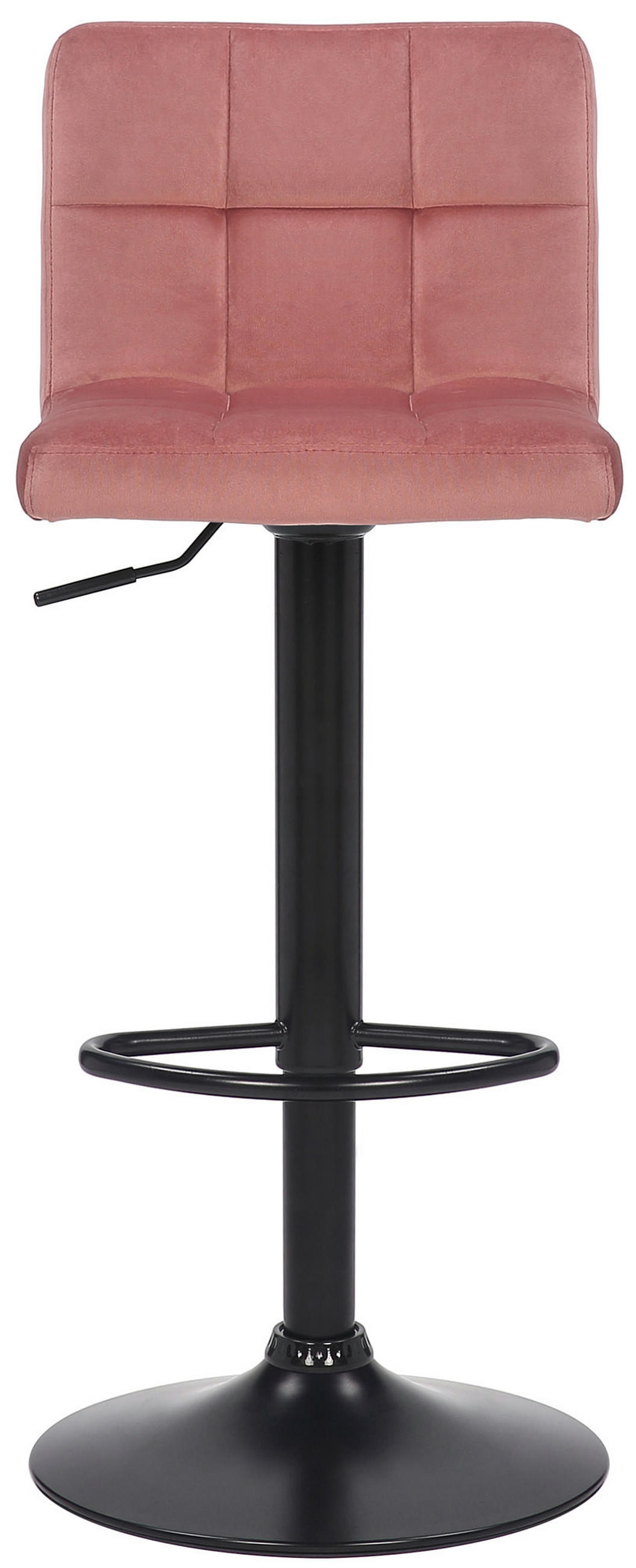 BARHOCKER 2er Set Samt Pink - Pink/Schwarz, Textil/Metall (40/85/40cm) - CLP