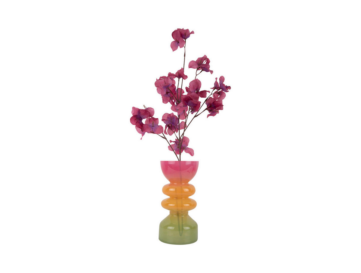 VASE Funky Vibes 13/13/25 cm - Multicolor, Glas (13/25cm) - Present Time