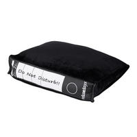 BÜROKISSEN - Schwarz, Textil (31/28cm) - Relaxdays
