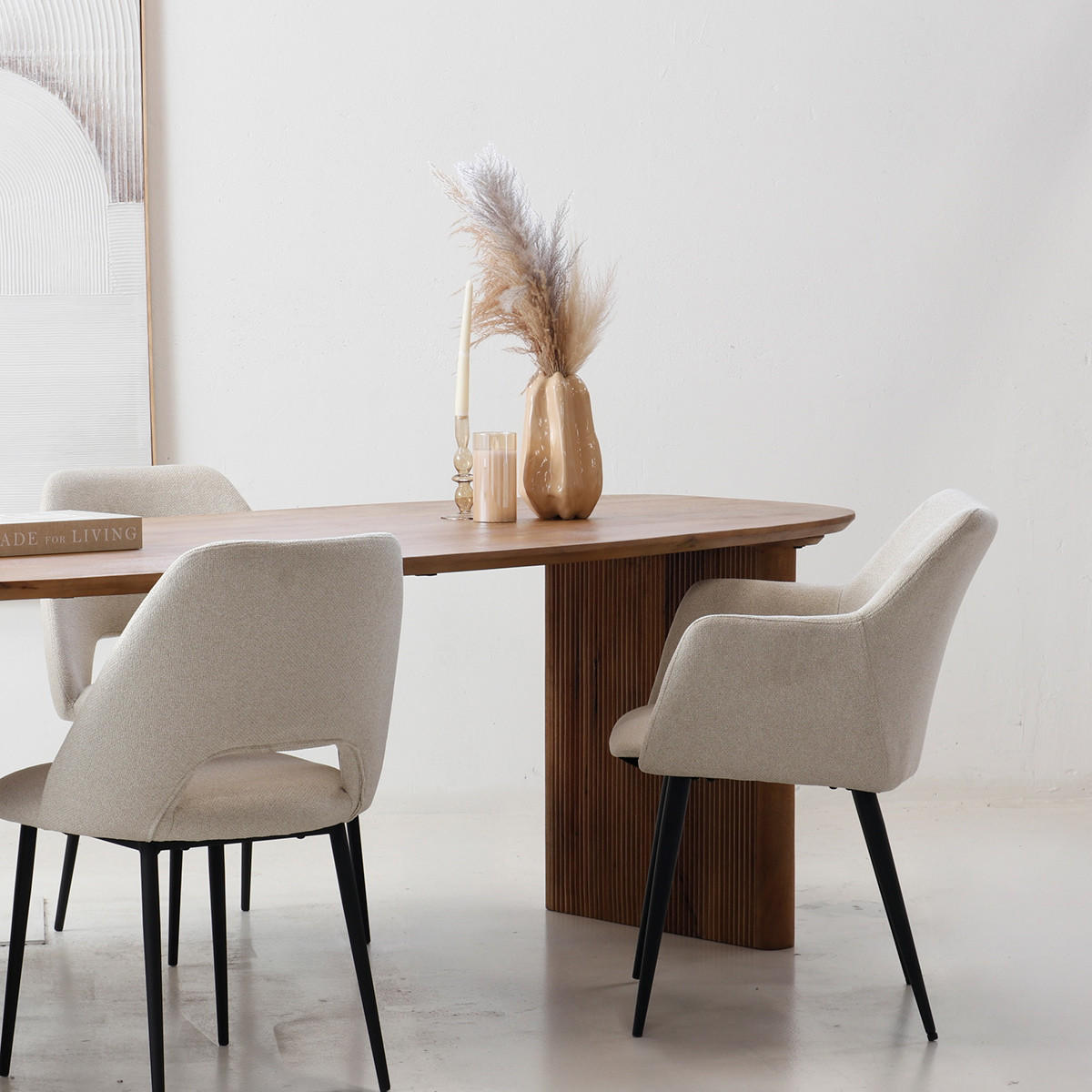 ESSTISCH oval aus Mangoholz 180cm, natürlich - Braun, Holz (180/90/76cm) - Giga Meubel