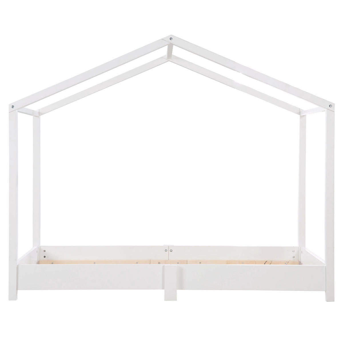 HAUSBETT 70 x 140 cm Bodenbett weiß - Weiß, Holzwerkstoff (70/140cm) - Roba