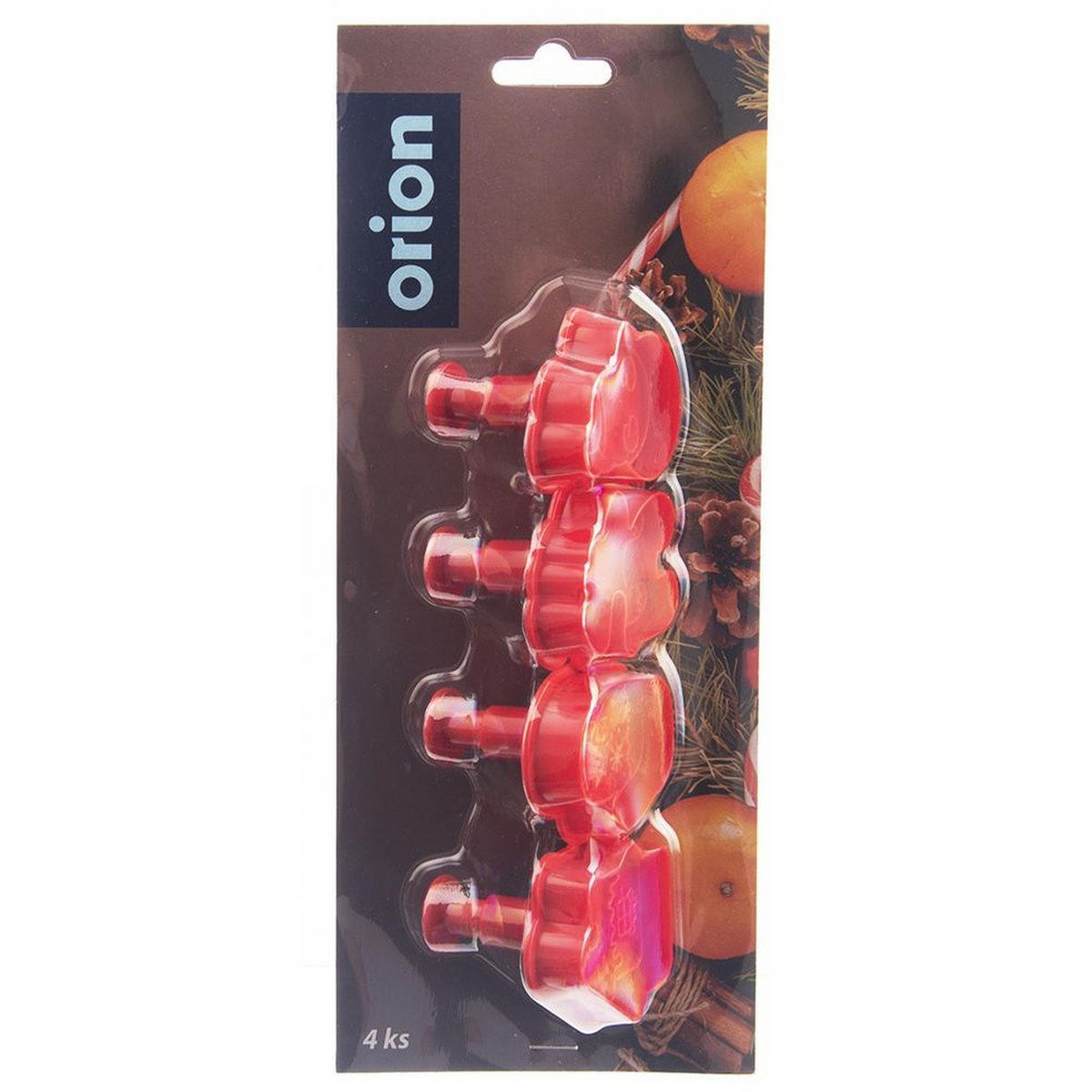 AUSSTECHFORMEN-SET Weihnachten Stempel 4-teilig Rot - Rot, Kunststoff (5/5/6.5cm) - Orion 