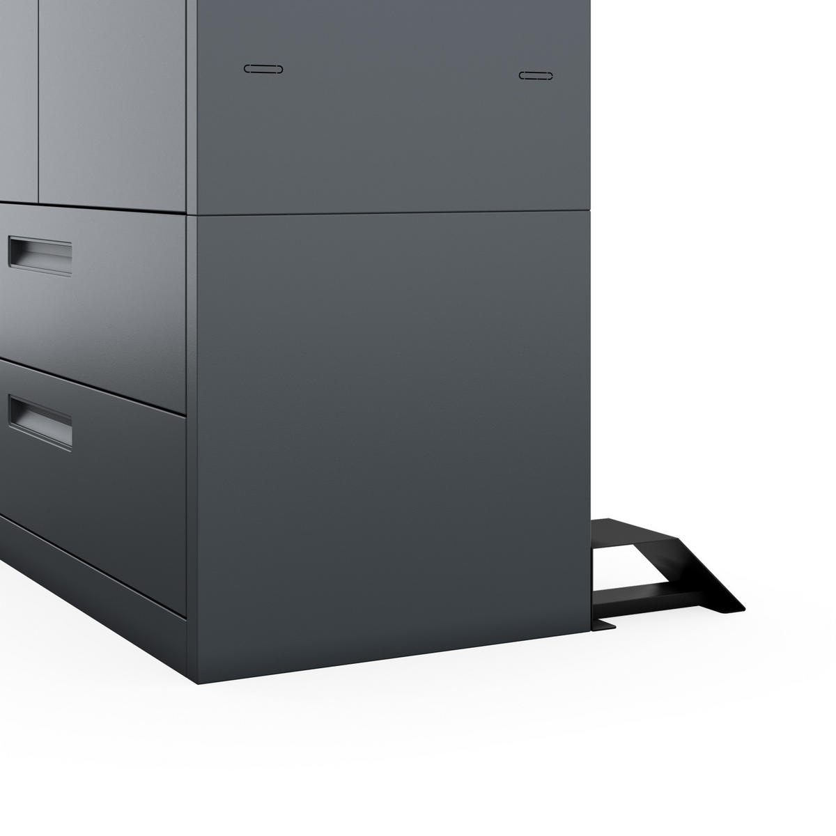 METALLSCHRANK Megan - Anthrazit, Metall (90/195/40cm)