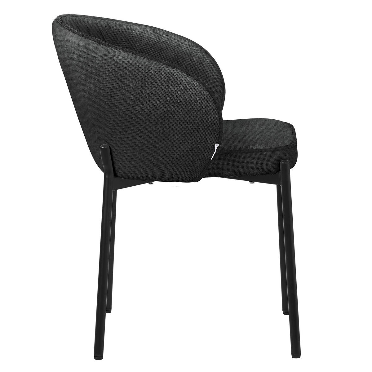 ESSZIMMERSTÜHLE 6er Set Anthrazit - Anthrazit/Schwarz, Textil/Metall (60/75/59cm) - ML-DESIGN