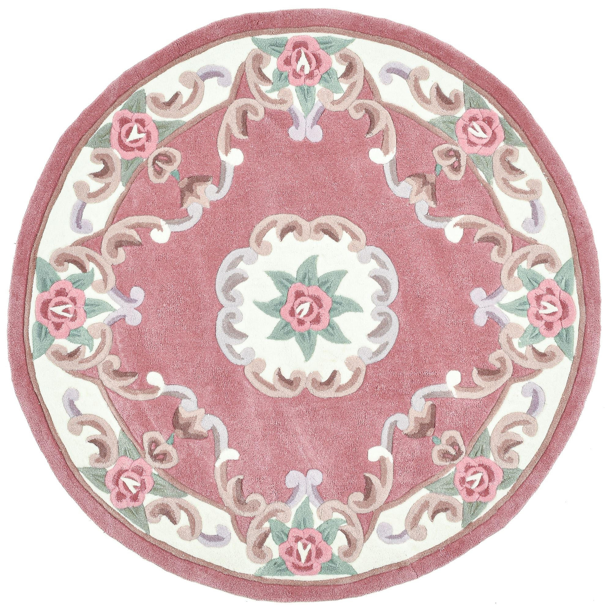 HANDTUFTTEPPICH Ming 150x150 cm - Rosa, Textil (150/150cm) - THEKO