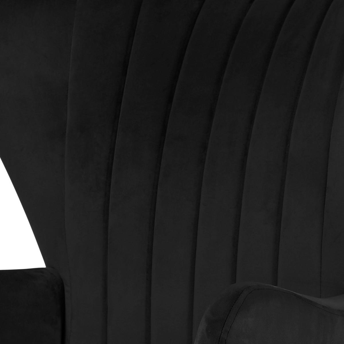 OHRENSESSEL ARTHUR Samt Schwarz - Schwarz, Textil (76/89/78cm) - SVITA